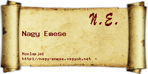 Nagy Emese névjegykártya